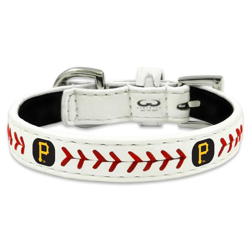Gamewear Pittsburgh Pirates Classic Leather Baseball Pet Collar Toy