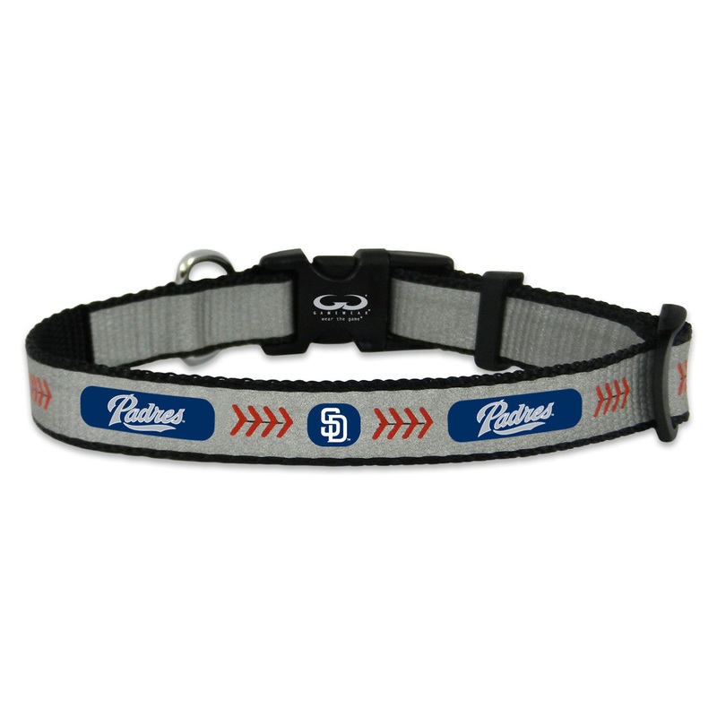 Gamewear San Diego Padres Reflective Baseball Pet Collar Size Toy