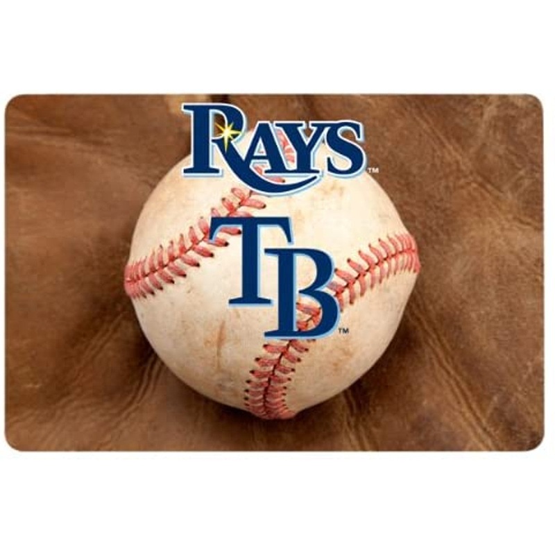 Gamewear Tampa Bay Rays Pet Classic Baseball Bowl Mat Size Large