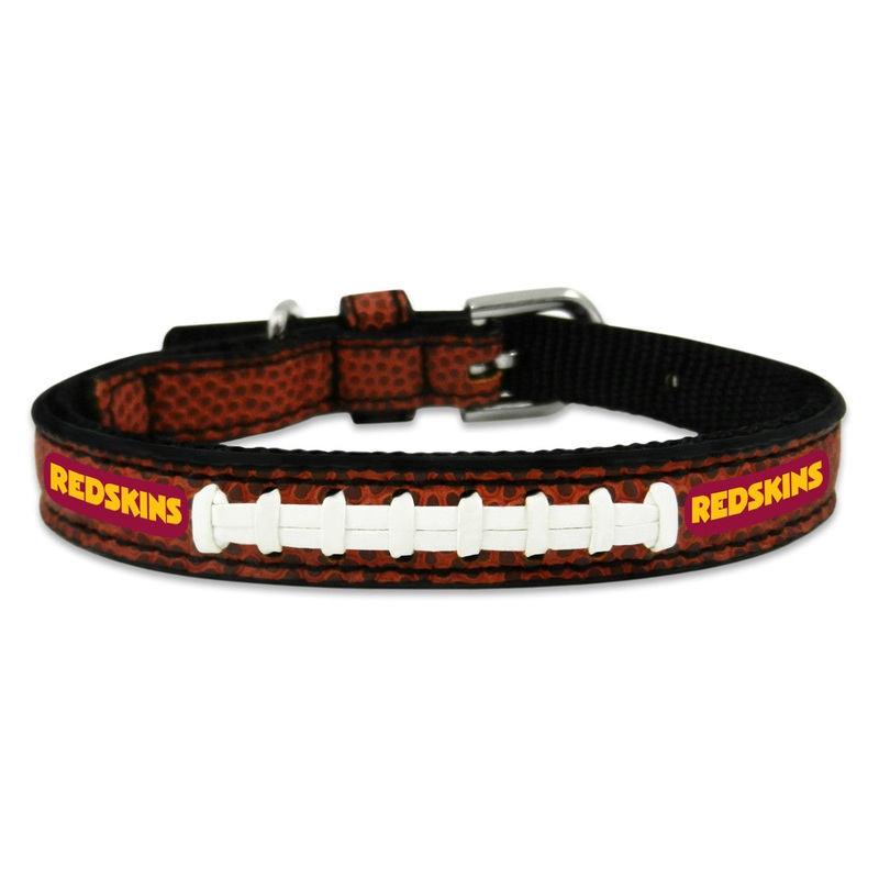 Gamewear Washington Redskins Leather Classic Football Pet Collar Size Toy