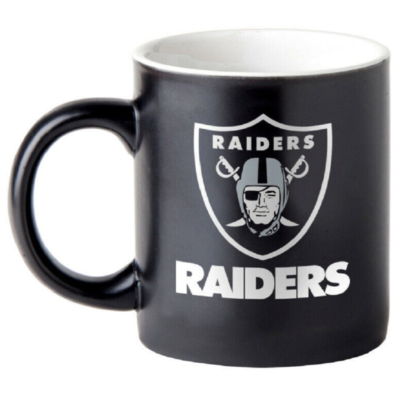 Logo Brands Las Vegas Raiders Matte Black 14oz Coffee Mug