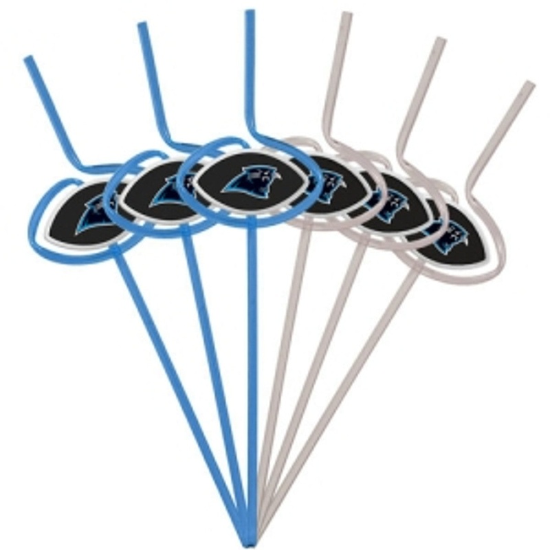 Pangea Brands Carolina Panthers Team Sipper Straws
