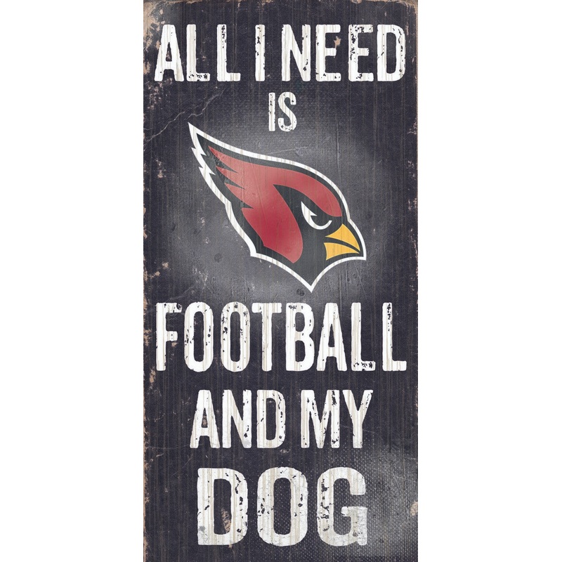 Fan Creations Arizona Cardinals Football and Dog Wood Sign 6×12