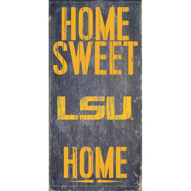 Fan Creations LSU Tigers Home Sweet Home Wood Sign 6×12