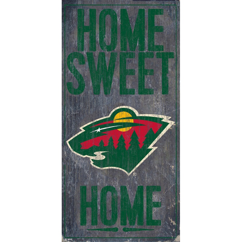 Fan Creations Minnesota Wild Home Sweet Home Wood Sign 6×12