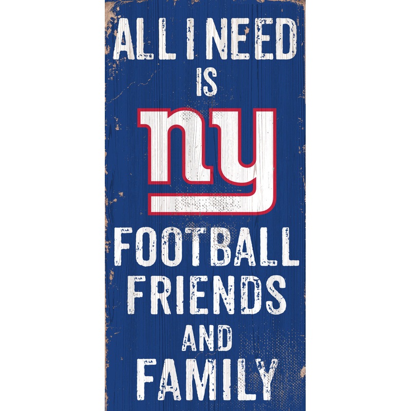 Fan Creations New York Giants Football Friends and Family Wood Sign 6×12
