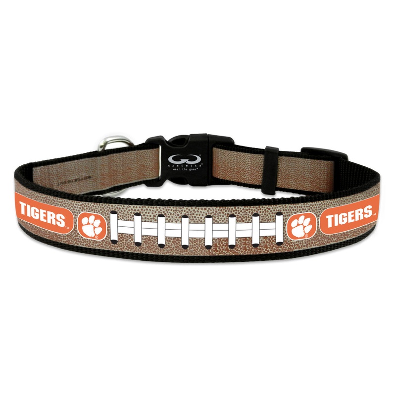 Gamewear Clemson Tigers Reflective Football Pet Collar Size Medium