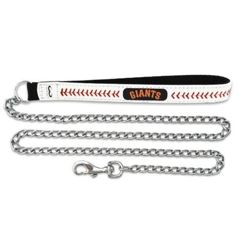 Gamewear San Francisco Giants Leather Chain Baseball Pet Leash Size Medium
