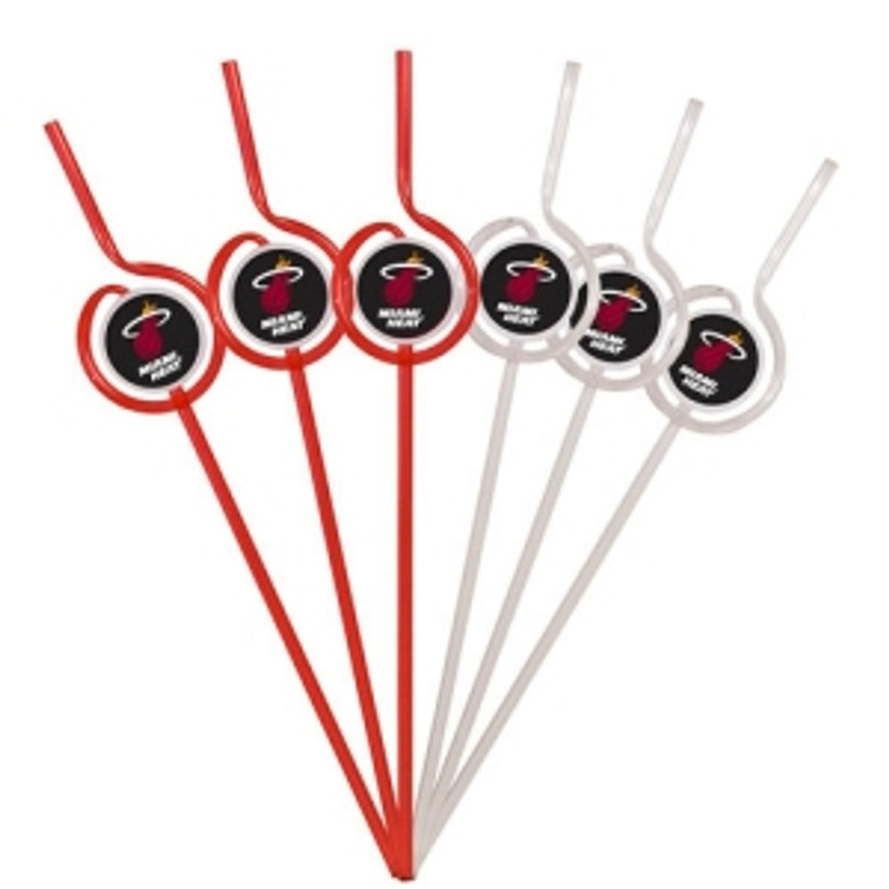 Pangea Brands Miami Heat Team Sipper Straws