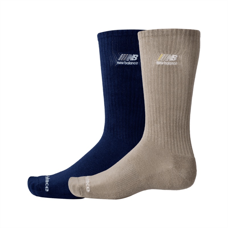 New Balance Multi Color Logo Crew Socks 2 Pack