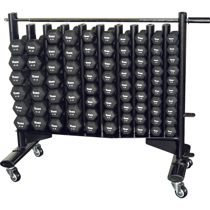 York Neoprene Hexagon Fitbell Club Pack with Rack
