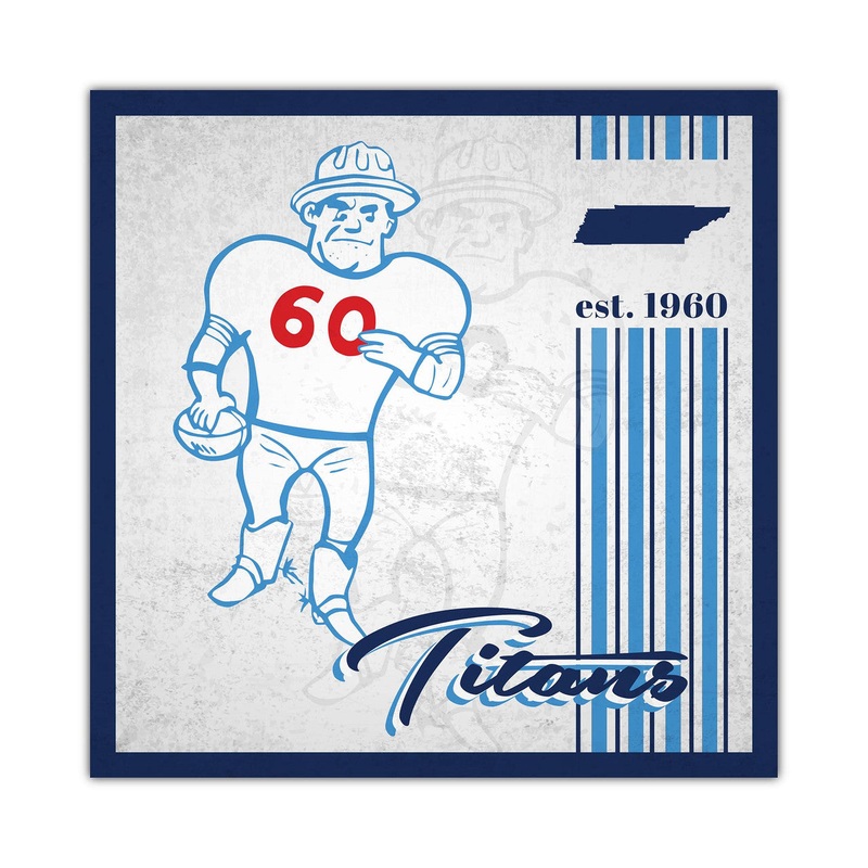 Fan Creations Tennessee Titans Album Design Wood Sign 10×10