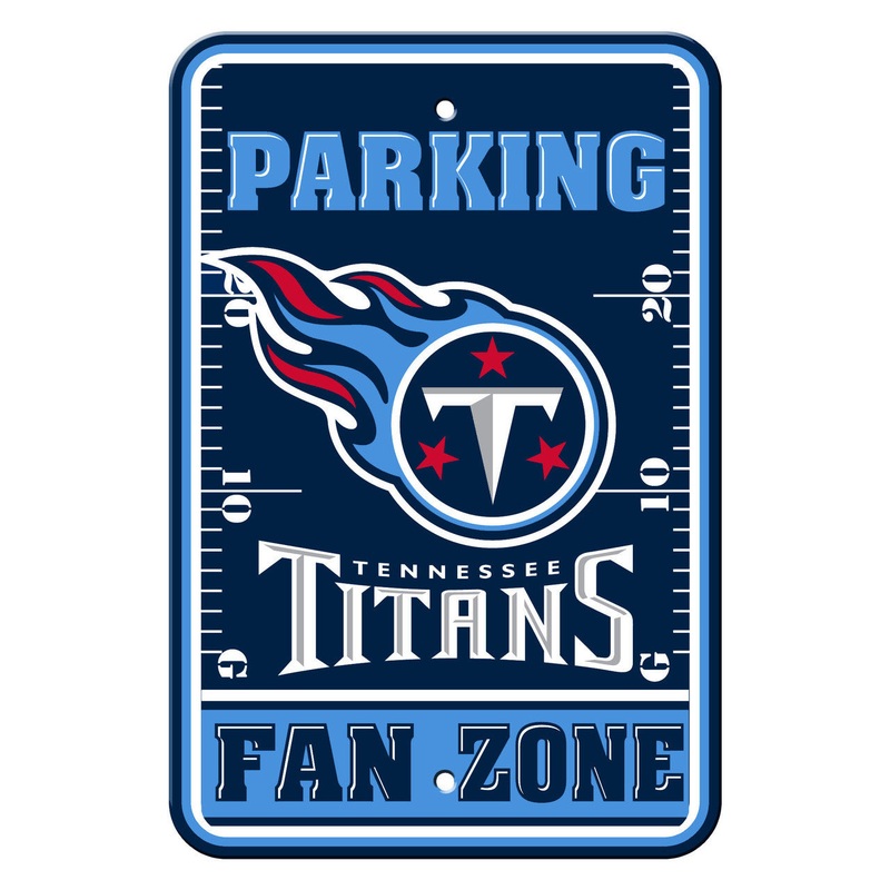 Fremont Die Tennessee Titans Plastic Fan Zone Parking Style Sign 12×18
