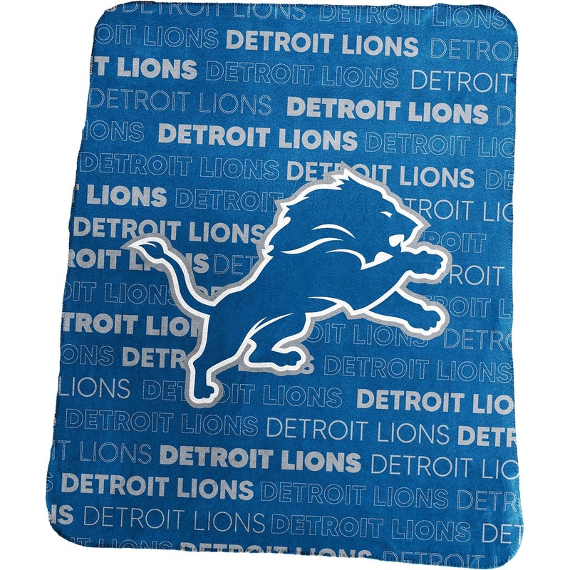 Logo Brands Detroit Lions Classic Fleece Blanket 50×60