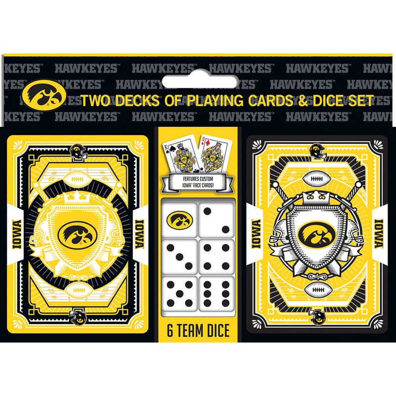 Masterpieces Puzzle Company Iowa Hawkeyes Playing Cards and Dice Set