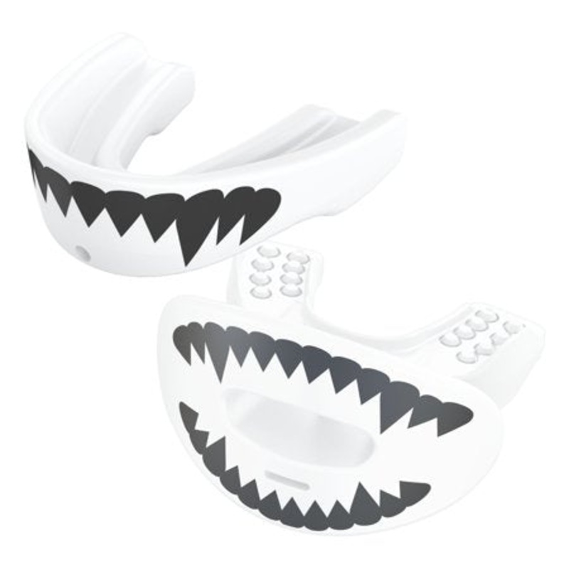 Shock Doctor 2 Pack White Fang Football Lipguard and Mouthguard