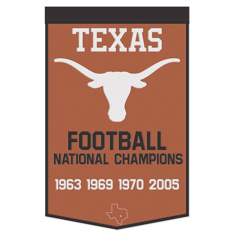 Wincraft Texas Longhorns Dynasty Champ Design Football Wool Banner 24×38