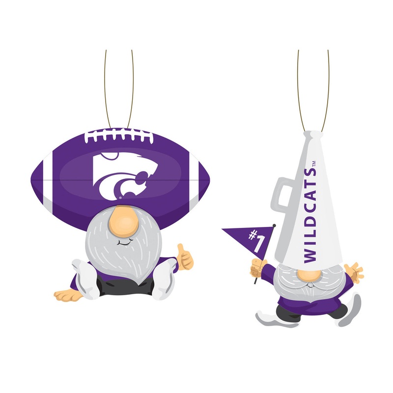 Evergreen Enterprises Kansas State Wildcats Fan 2 Pack Gnome Ornament