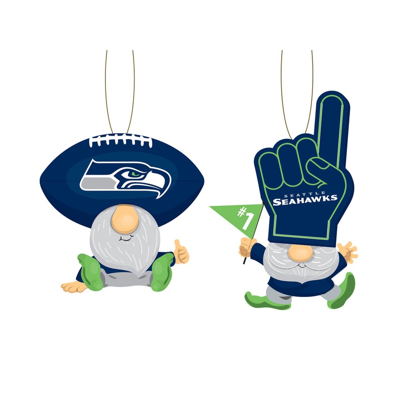 Evergreen Enterprises Seattle Seahawks Fan 2 Pack Gnome Ornament