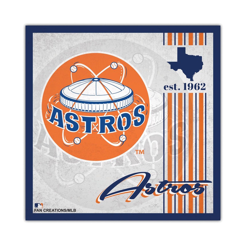 Fan Creations Houston Astros Album Design Wood Sign 10×10