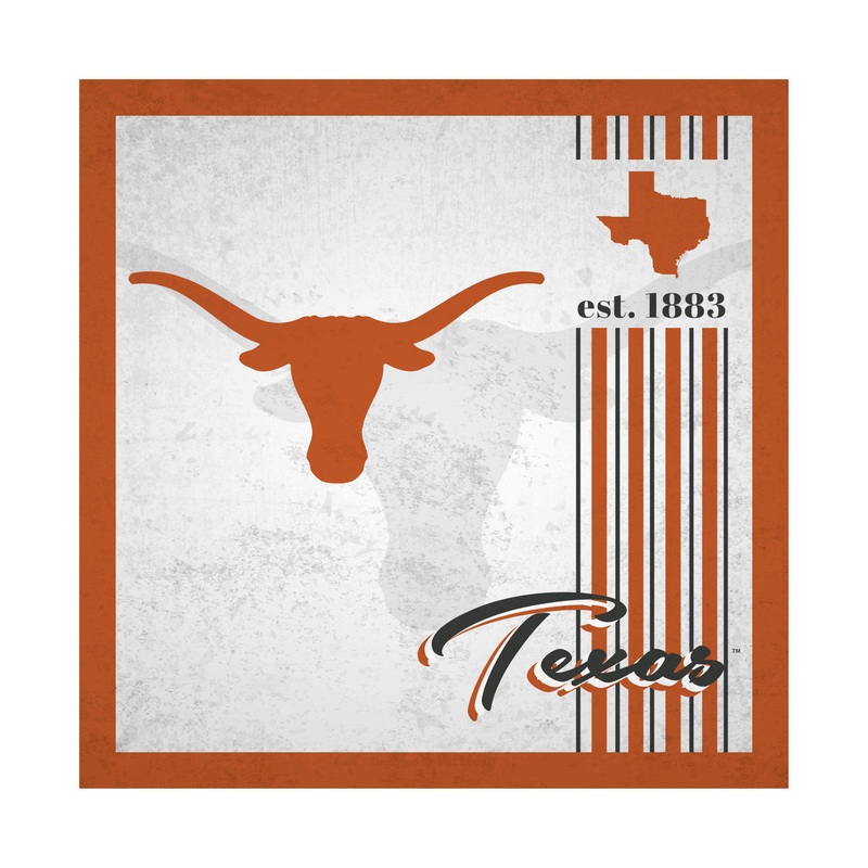 Fan Creations Texas Longhorns Album Design Wood Sign 10×10