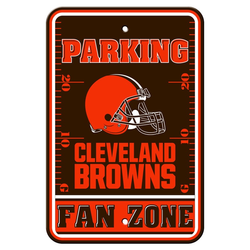 Fremont Die Cleveland Browns Plastic Fan Zone Parking Style Sign 12×18