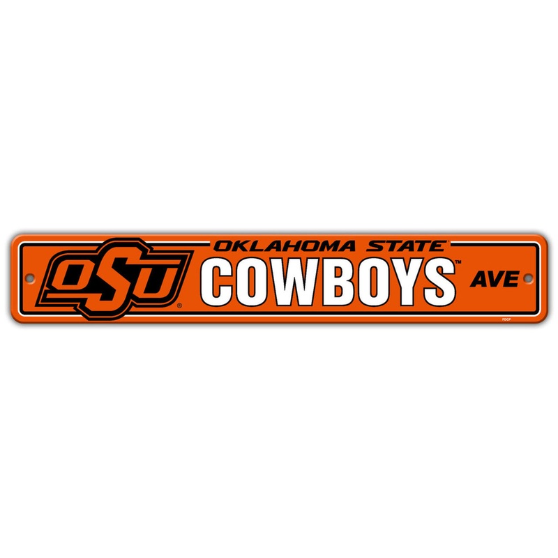 Fremont Die Oklahoma State Cowboys Plastic Street Style Sign 4×24