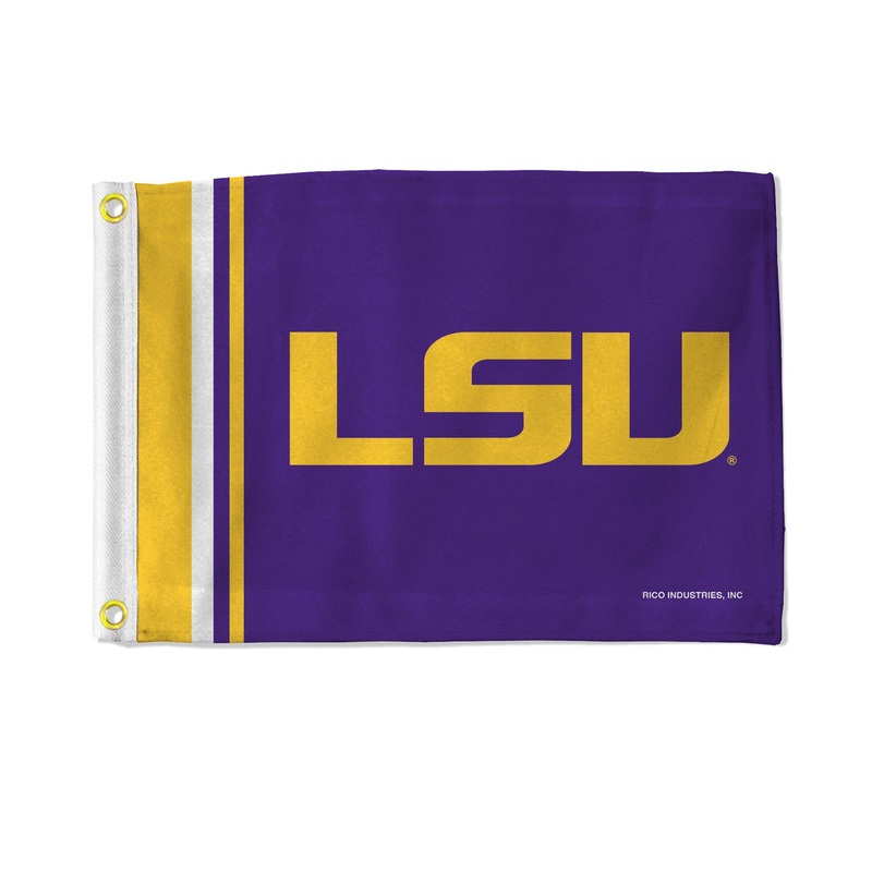 Rico Industries LSU Tigers Striped Utility Flag 12×17