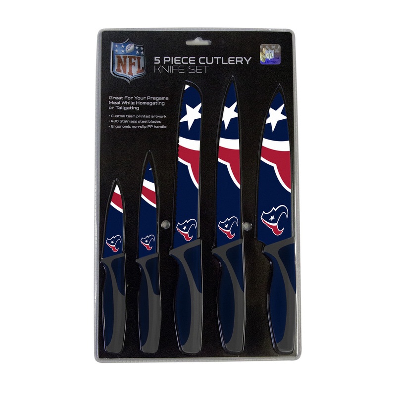 The Sports Vault Houston Texans 5 Pack Kitchen Knife Set