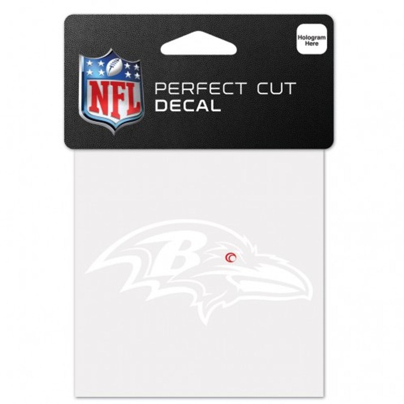 Wincraft Baltimore Ravens White Perfect Cut Decal 4×4