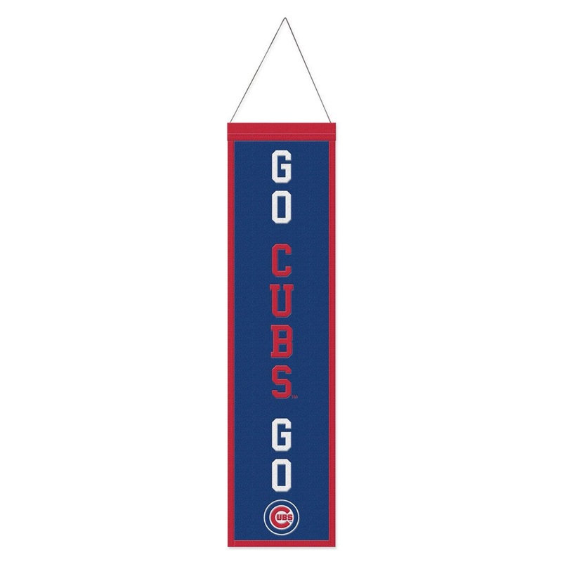 Wincraft Chicago Cubs Heritage Slogan Design Wool Banner 8×32 – Special Order