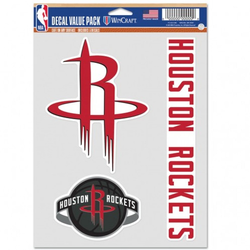 Wincraft Houston Rockets Fan 3 Pack Multi Use Decal