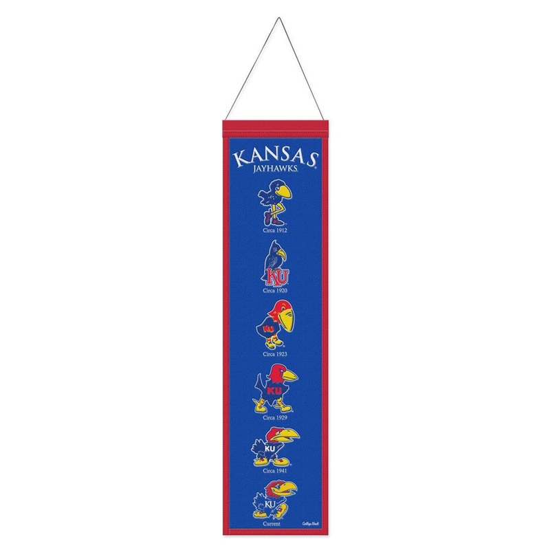 Wincraft Kansas Jayhawks Heritage Evolution Design Wool Banner 8×32