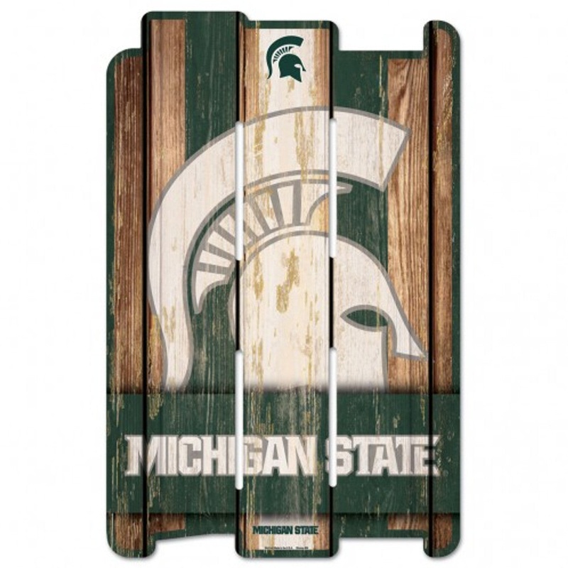 Wincraft Michigan State Spartans Fence Style Wood Sign 11×17