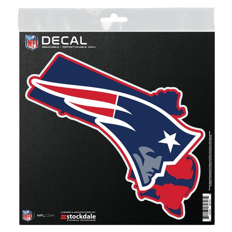 Wincraft New England Patriots All Surface State Shape Decal 6×6 – Special Order
