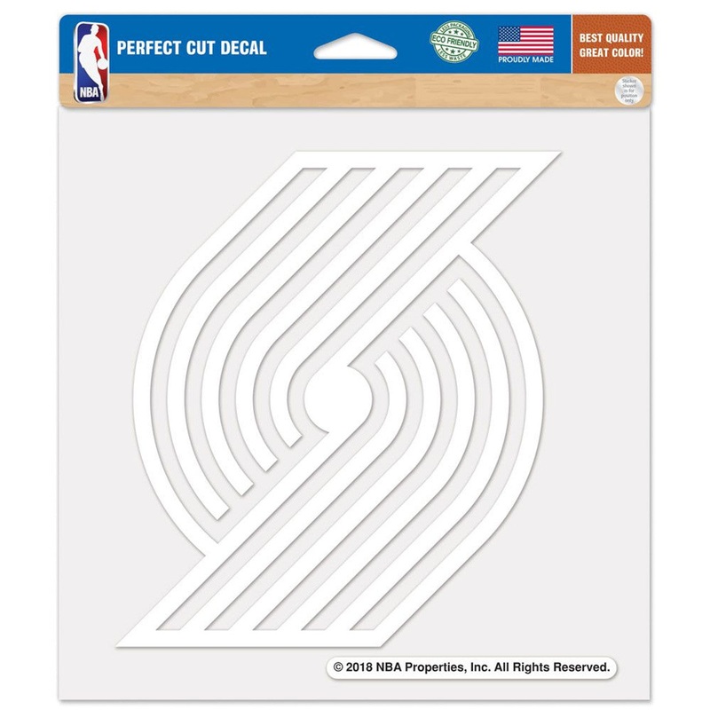 Wincraft Portland Trail Blazers White Perfect Cut Decal 8×8