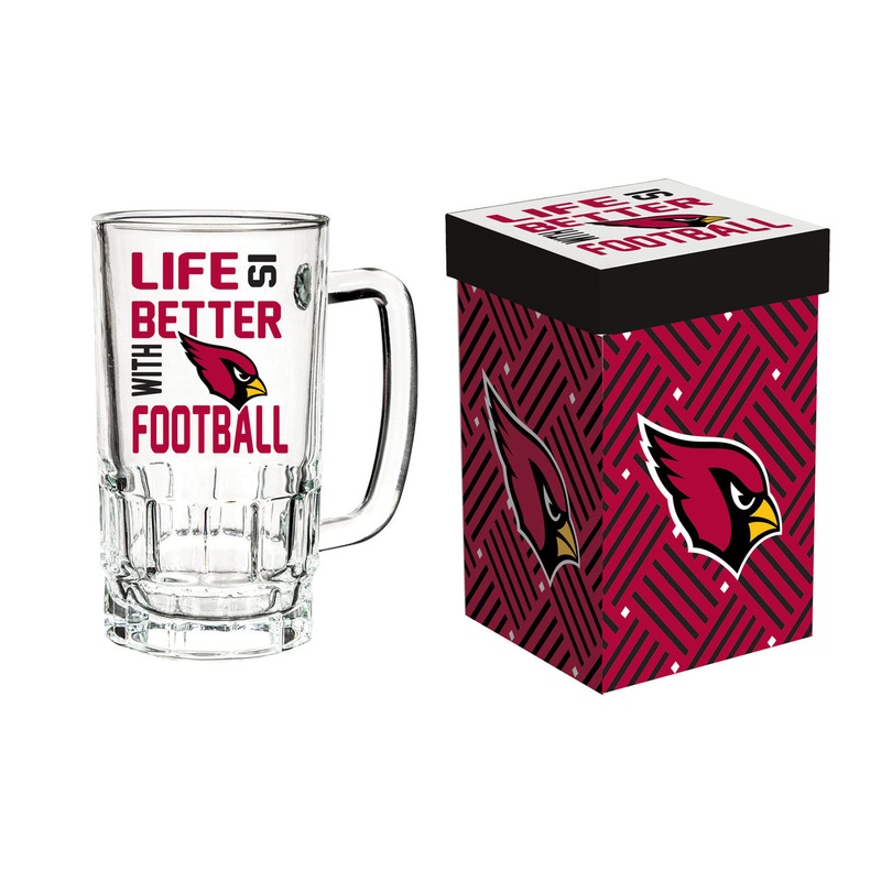 Evergreen Enterprises Arizona Cardinals Tankard Boxed 18oz Glass
