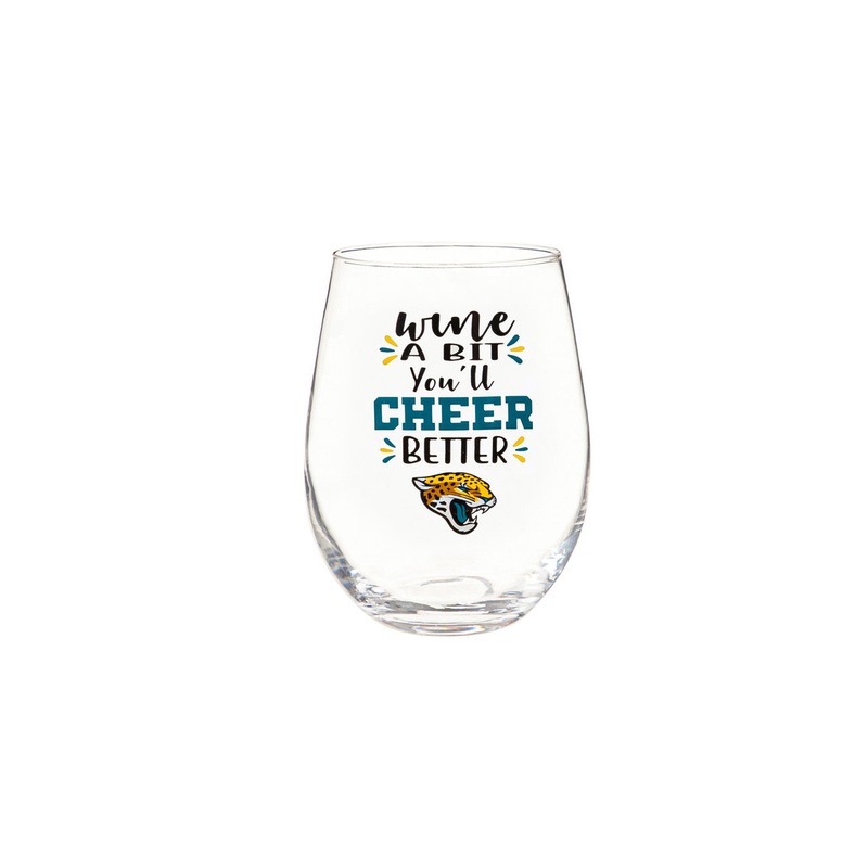 Evergreen Enterprises Jacksonville Jaguars 17oz Stemless Wine Glass