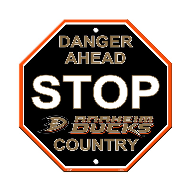 Fremont Die Anaheim Ducks Plastic Stop Style Sign 12×12