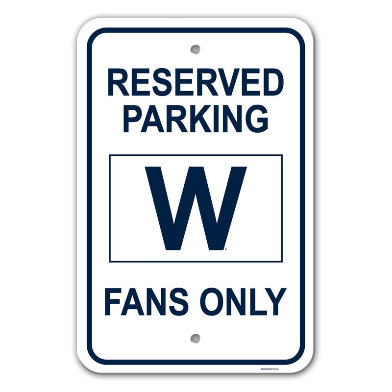 Fremont Die Chicago Cubs Plastic W Design Sign 12×18