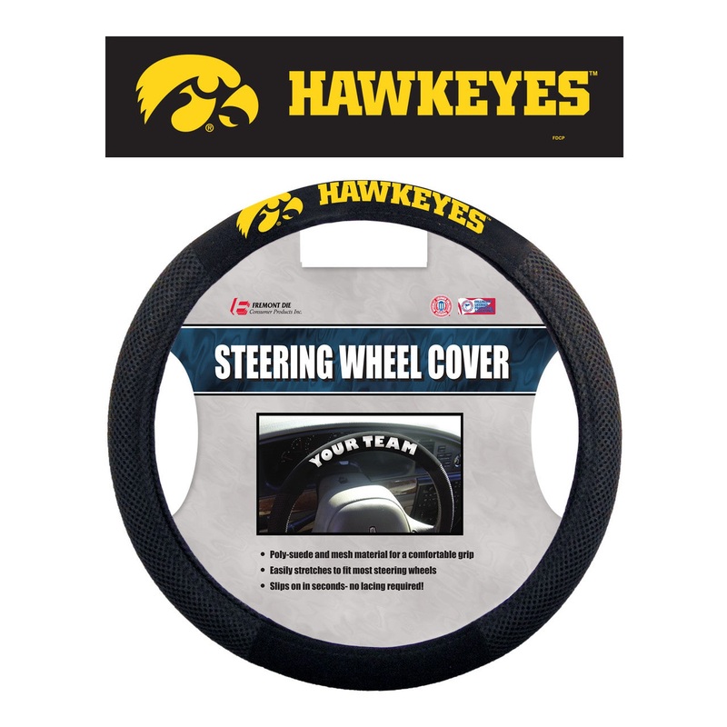 Fremont Die Iowa Hawkeyes Alternate Style Mesh Steering Wheel Cover
