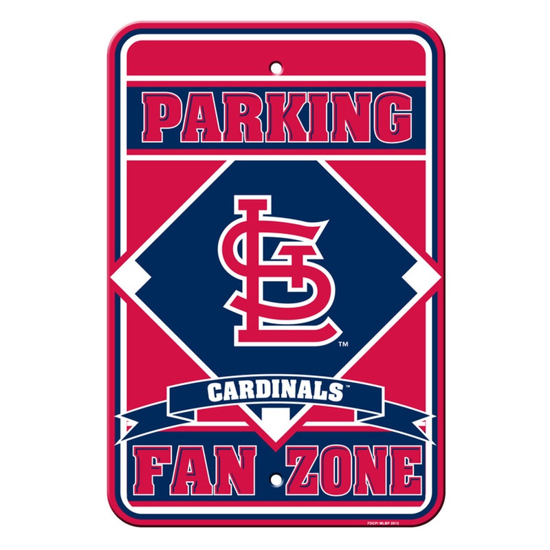 Fremont Die St. Louis Cardinals Plastic Fan Zone Parking Style Sign 12×18
