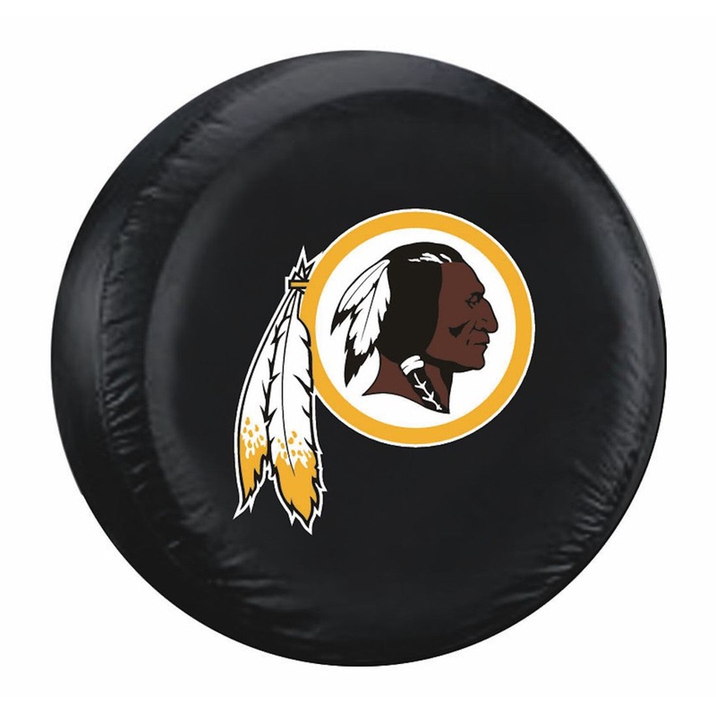 Fremont Die Washington Redskins Black Standard Size Tire Cover