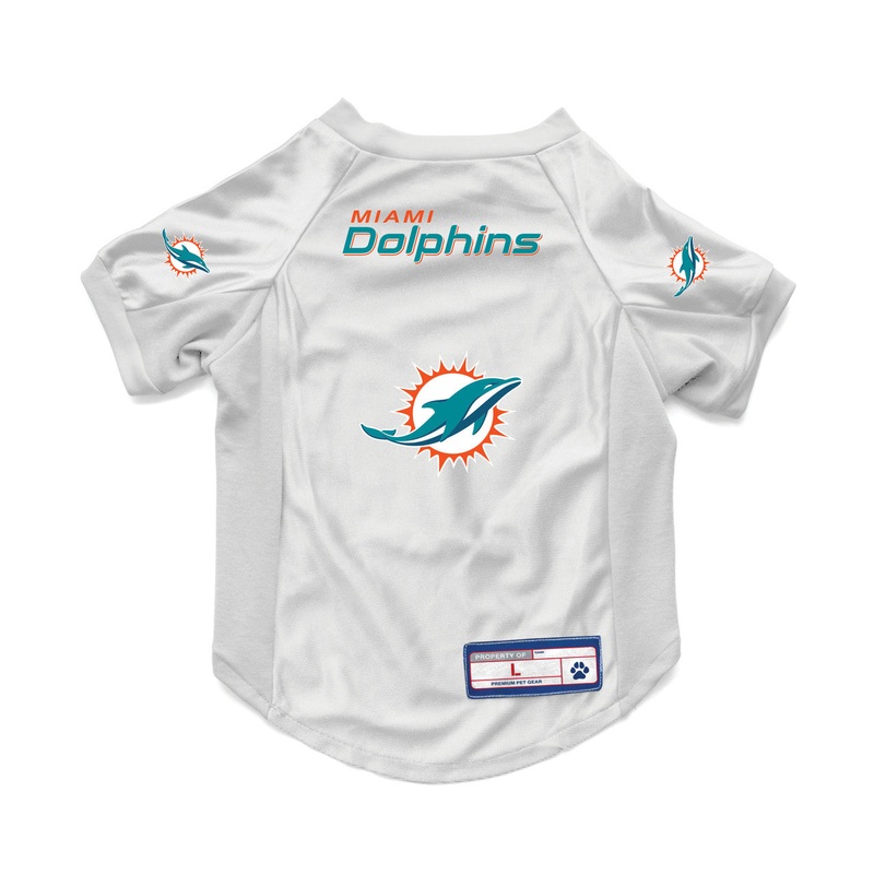 Little Earth Miami Dolphins Stretch Pet Jersey Size L