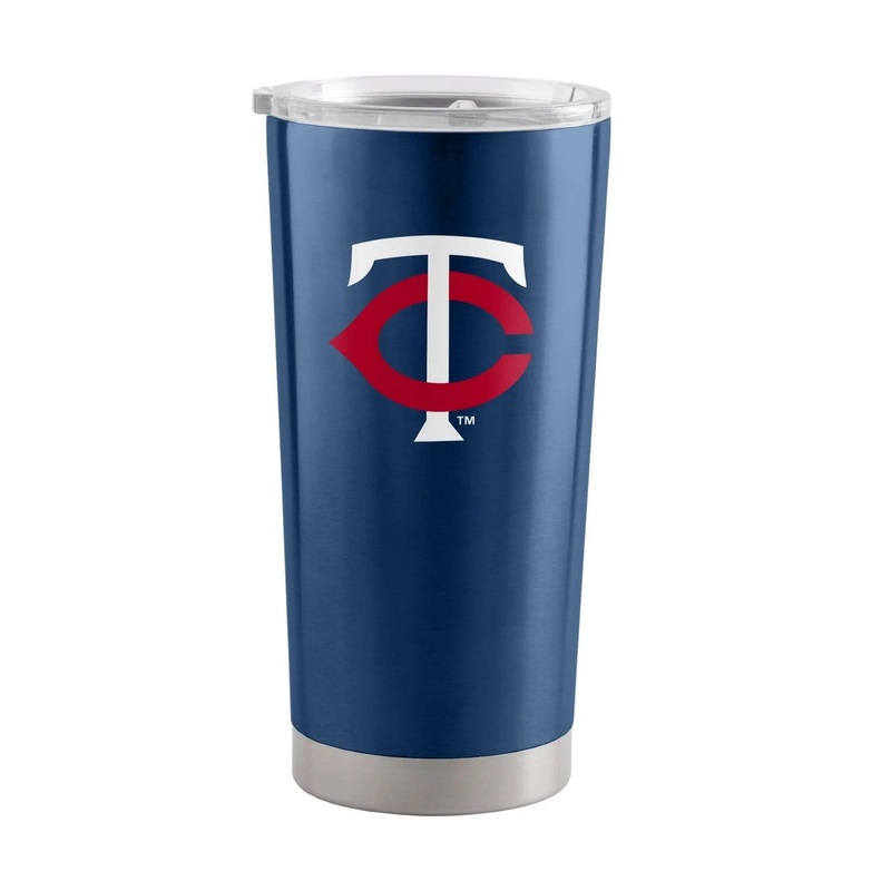 Logo Brands Minnesota Twins 20oz Stainless Steel Travel Tumbler