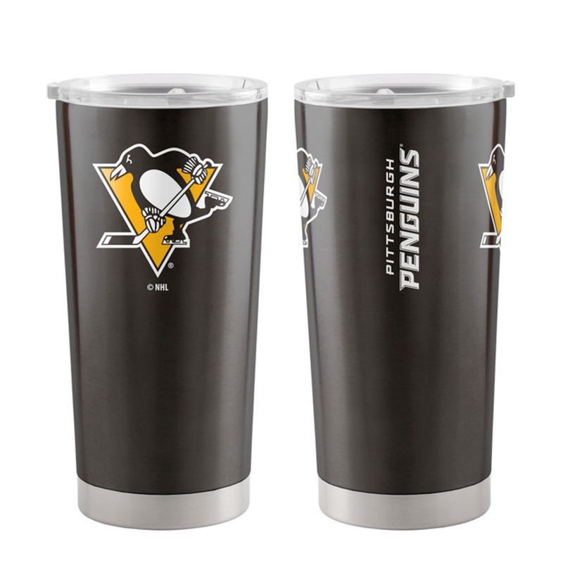 Logo Brands Pittsburgh Penguins 20oz Stainless Steel Travel Tumbler