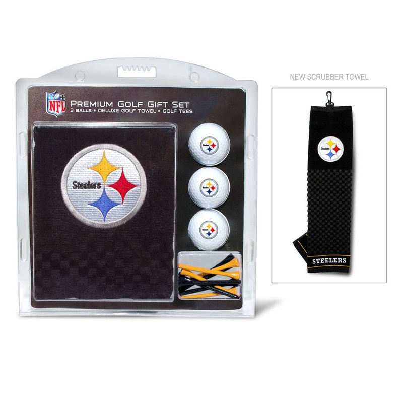 Team Golf Pittsburgh Steelers Golf Gift Set with Embroidered Towel