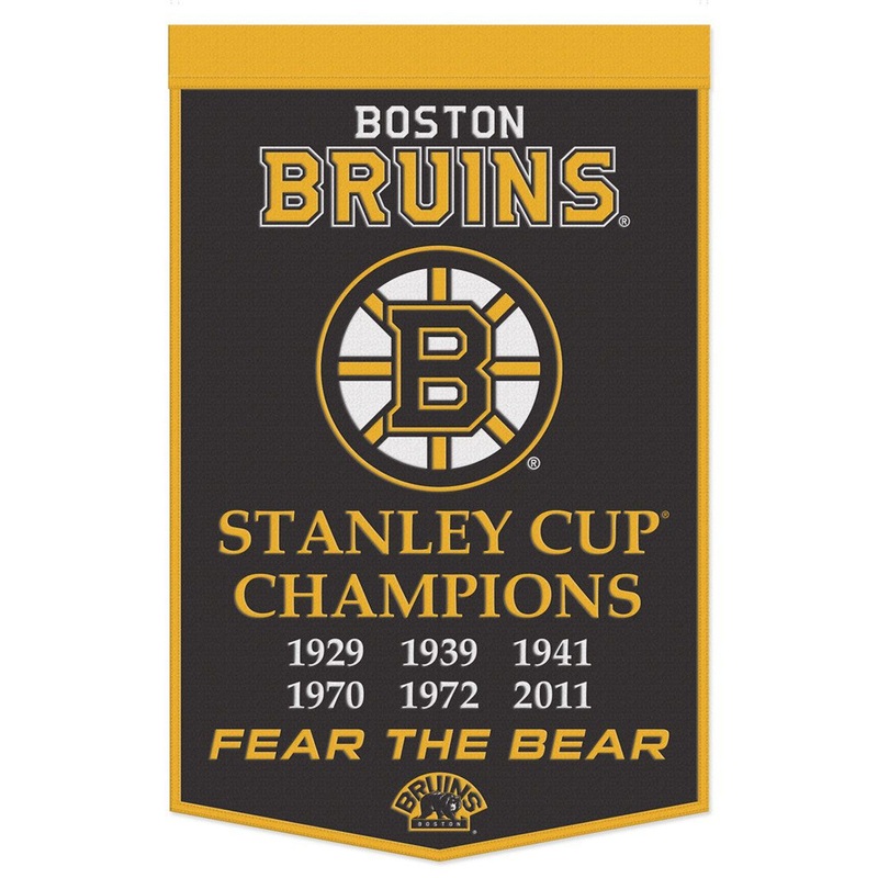 Wincraft Boston Bruins Dynasty Champ Design Wool Banner 24×38