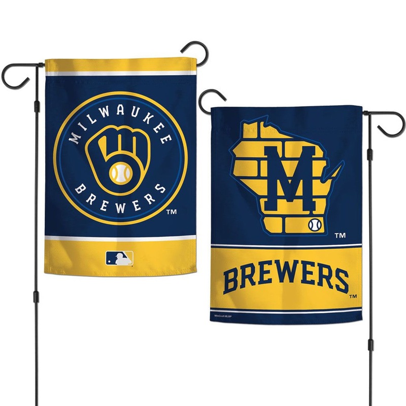 Wincraft Milwaukee Brewers 2 Sided Garden Style Flag 12×18