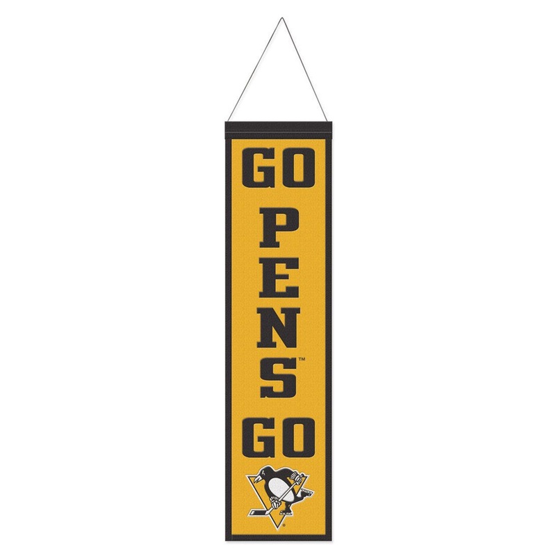 Wincraft Pittsburgh Penguins Heritage Slogan Design Wool Banner 8×32 – Special Order